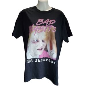 ED SHEERAN BAD HABITS  graphic tee shirt L